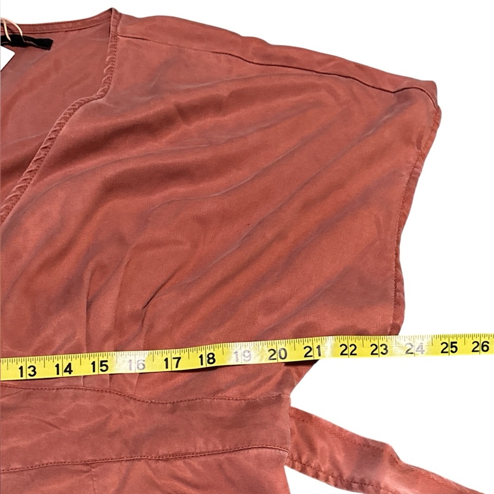 NWT Quince Vintage tencel button front dress terracotta XL - Picture 11 of 16